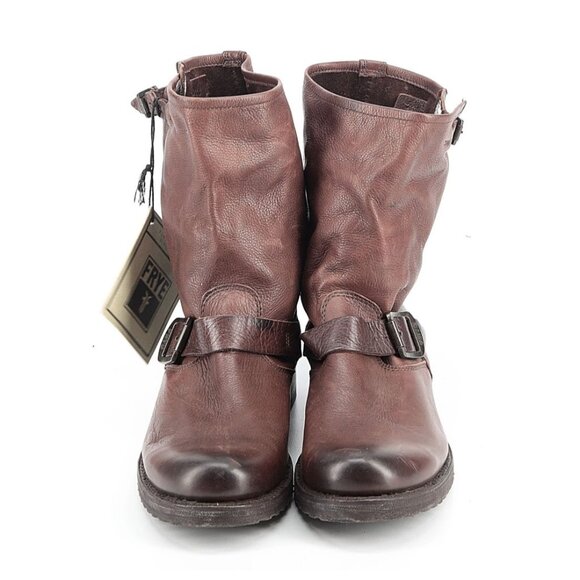 New FRYE Veronica Slouch Short Boots 10 Brown Leather HTF Vintage $428 - Picture 3 of 16